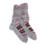 Hand-knit slipper style socks, 'Winter Festivity' - Thick Slipper Style Hand-Knit Calf-Length Grey Winter Socks