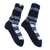 Hand-knit slipper style socks, 'Midnight Frost' - Hand-Knit Midnight Blue Thick Slipper Style Socks from India (image 2e) thumbail