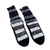 Hand-knit slipper style socks, 'Midnight Frost' - Hand-Knit Midnight Blue Thick Slipper Style Socks from India (image 2g) thumbail