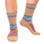 Hand-knit slipper style socks, 'Chai Tea' - Hand-Knit Geometric Patterned Thick Slipper Style Socks (image 2a) thumbail