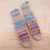 Hand-knit slipper style socks, 'Chai Tea' - Hand-Knit Geometric Patterned Thick Slipper Style Socks (image 2b) thumbail