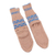 Hand-knit slipper style socks, 'Chai Tea' - Hand-Knit Geometric Patterned Thick Slipper Style Socks (image 2h) thumbail