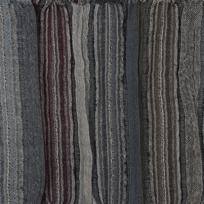 Wool shawl, 'Evening Mist' - Fringed Woven Wool Scarf