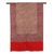 Jacquard wool shawl, 'Paisley Garden in Red' - Jacquard Floral and Paisley Motif Wool Shawl (image 2d) thumbail