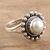 Cultured pearl cocktail ring, 'White Day' - Cultured Pearl and Sterling Silver Cocktail Ring (image 2b) thumbail