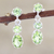 Peridot dangle earrings, 'Weightless in Green' - Peridot and Sterling Silver Dangle Earrings (image 2) thumbail