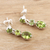 Peridot dangle earrings, 'Weightless in Green' - Peridot and Sterling Silver Dangle Earrings (image 2b) thumbail