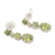 Peridot dangle earrings, 'Weightless in Green' - Peridot and Sterling Silver Dangle Earrings (image 2c) thumbail