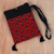 Slingtasche aus Baumwolle mit Blockdruck, 'Red Bliss' - Umhängetasche aus Baumwolle mit Blockdruck aus Indien