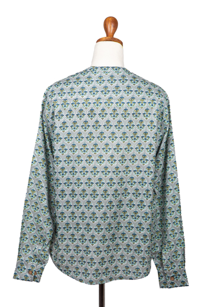 Baumwollhemd für Herren - Herrenhemd aus Baumwolle mit Stehkragen