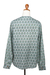Men's cotton shirt, 'Floral Festivities' - Men's Mandarin-Style Collar Cotton Shirt (image 2h) thumbail
