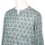 Men's cotton shirt, 'Floral Festivities' - Men's Mandarin-Style Collar Cotton Shirt (image 2i) thumbail
