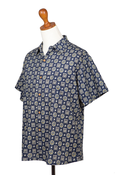 Camisa de algodón para hombre - Camisa de hombre en algodón serigrafiado