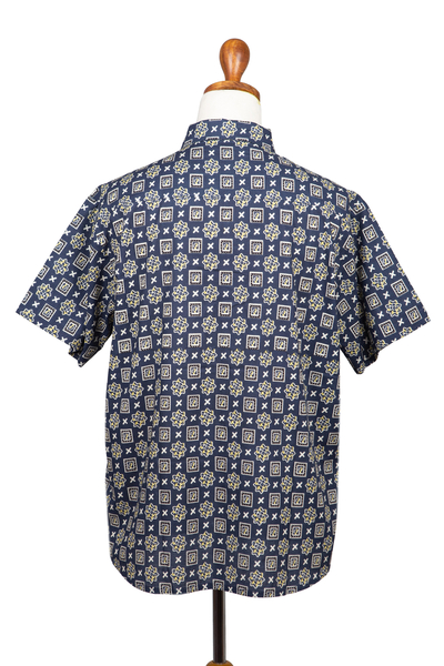 Baumwollhemd für Herren - Herrenhemd aus Siebdruck-Baumwolle
