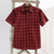 Men's cotton shirt, 'Floral Labyrinth in Red' - Men's Short-Sleeved Cotton Shirt from India (image 2c) thumbail