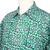 Men's cotton shirt, 'Aqua Lotus' - Men's Button-Up Cotton Shirt from India (image 2i) thumbail