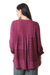 Embroidered tunic, 'Enchanted Garden in Mulberry' - Embroidered Viscose Tunic from India (image 2d) thumbail