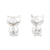 Sterling silver stud earrings, 'Kitty Craft' - Sterling Silver Cat Stud Earrings