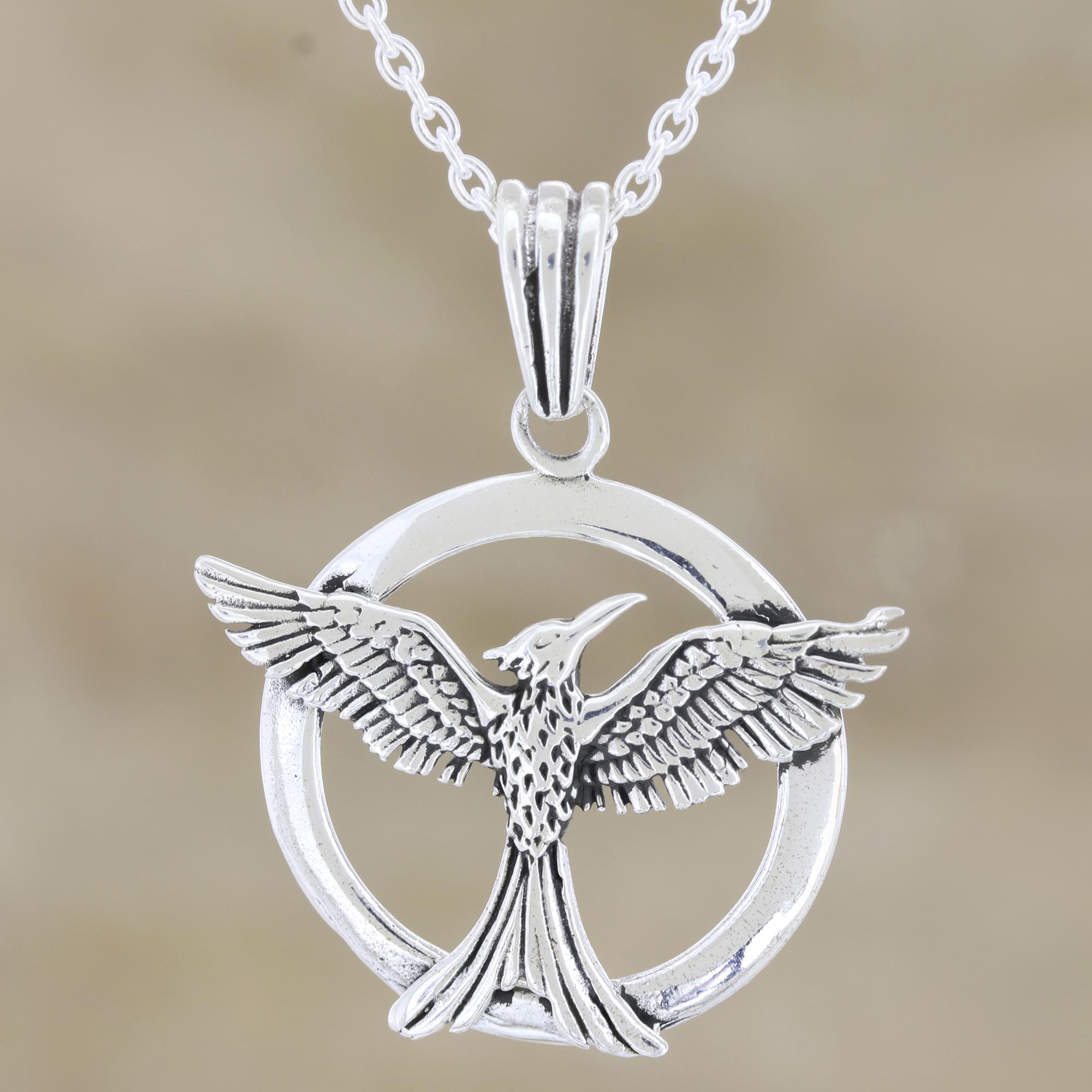 Mens sterling silver eagle on sale pendant