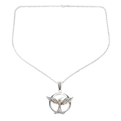 Sterling Silver Eagle Pendant Necklace