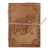 Geprägtes Ledertagebuch – Geprägtes Tagebuch aus Baumwolle und Leder mit Elefantenmotiv