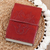 Journal aus geprägtem Leder, 'Twin Dragons' - Geprägtes Journal aus Baumwolle und Leder mit Drachenmotiv