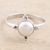 Cultured pearl single stone ring, 'Moon Delight' - Cultured Pearl and Sterling Silver Single Stone Ring (image 2) thumbail