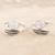 Rainbow moonstone toe rings, 'Misty Leaf' (pair) - Rainbow Moonstone and Sterling Silver Toe Rings (Pair) (image 2) thumbail