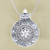 Sterling silver pendant necklace, 'Floral Medallion' - Sterling Silver Floral Pendant Necklace (image 2) thumbail