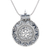 Sterling silver pendant necklace, 'Floral Medallion' - Sterling Silver Floral Pendant Necklace thumbail