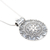 Sterling silver pendant necklace, 'Floral Medallion' - Sterling Silver Floral Pendant Necklace (image 2d) thumbail