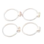 Gemstone single stone rings, 'Four Elements' (set of 4) - Peridot and Garnet Single Stone Rings (Set of 4)