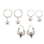 Sterling silver hoop earrings, 'Heart and Star' (set of 3) - Hand Crafted Sterling Silver Hoop Earrings (image 2c) thumbail