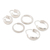 Sterling silver hoop earrings, 'Lustrous Loops' (set of 3) - Artisan Crafted Sterling Silver Hoop Earrings (Set of 3) (image 2c) thumbail
