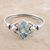 Blue topaz cocktail ring, 'Baroness in Blue' - Blue Topaz and Sterling Silver Cocktail Ring