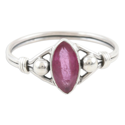 Ruby and Sterling Silver Cocktail Ring