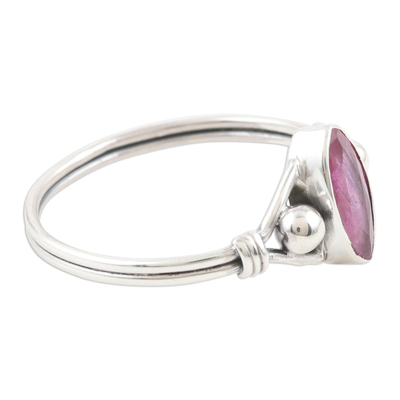 Ruby cocktail ring, 'Baroness in Ruby' - Ruby and Sterling Silver Cocktail Ring