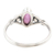 Ruby cocktail ring, 'Baroness in Ruby' - Ruby and Sterling Silver Cocktail Ring (image 2d) thumbail