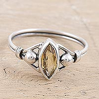 Citrine cocktail ring, 'Baroness in Yellow'