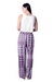 Viscose pants, 'Meena Bazaar in Purple' - Purple Print Viscose Pants (image 2d) thumbail
