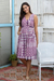 Sommerkleid aus Viskose - Bedrucktes Viskose-Sommerkleid aus Indien