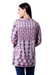 Viscose tunic, 'Meena Bazaar in Purple' - Artisan Crafted Viscose Tunic (image 2e) thumbail