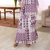 Viscose maxi skirt, 'Meena Bazaar in Purple' - Long Viscose Print Skirt thumbail