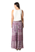 Viscose maxi skirt, 'Meena Bazaar in Purple' - Long Viscose Print Skirt (image 2c) thumbail
