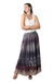 Embroidered viscose maxi skirt, 'Jaipur Twilight' - Long Viscose Skirt with Hand Embroidery (image 2a) thumbail