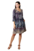Kleid in A-Linie aus bestickter Viskose - Handbesticktes A-Linien-Kleid