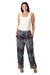 Embroidered viscose pants, 'Jaipur Twilight' - Printed and Tie-Dyed Viscose Pants (image 2a) thumbail