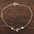 Cultured pearl anklet, 'Dragonfly Over Water' - Cultured Pearl and Sterling Silver Anklet (image 2) thumbail