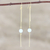 Gold-plated chalcedony dangle earrings, 'Golden Rain' - Gold-Plated Chalcedony Dangle Earrings (image 2) thumbail