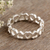 Sterling silver band ring, 'Garland of Hearts' - Sterling Silver Heart-Motif Band Ring thumbail